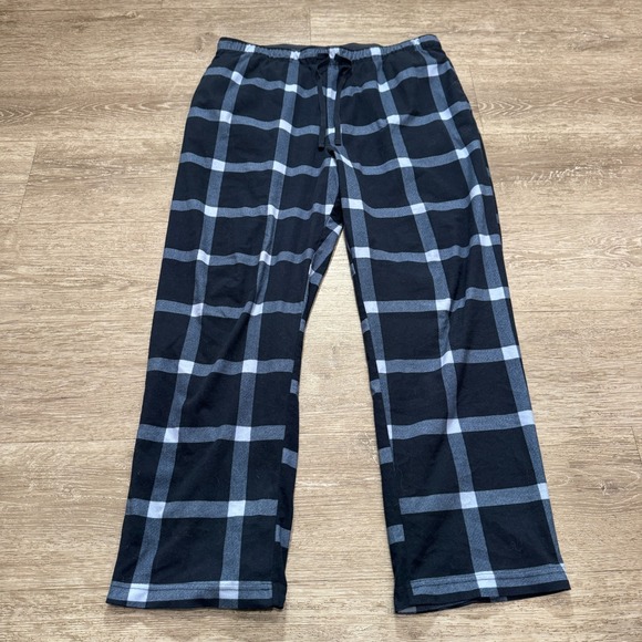 Nautica Pajama Pants Mens Large Blue Plaid Sleepwear Drawstring Casual - Picture 1 of 6